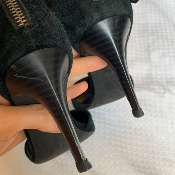 Joe’s Jeans ankle wrap studded buckle suede heel in black W8.5 - Picture 6 of 13